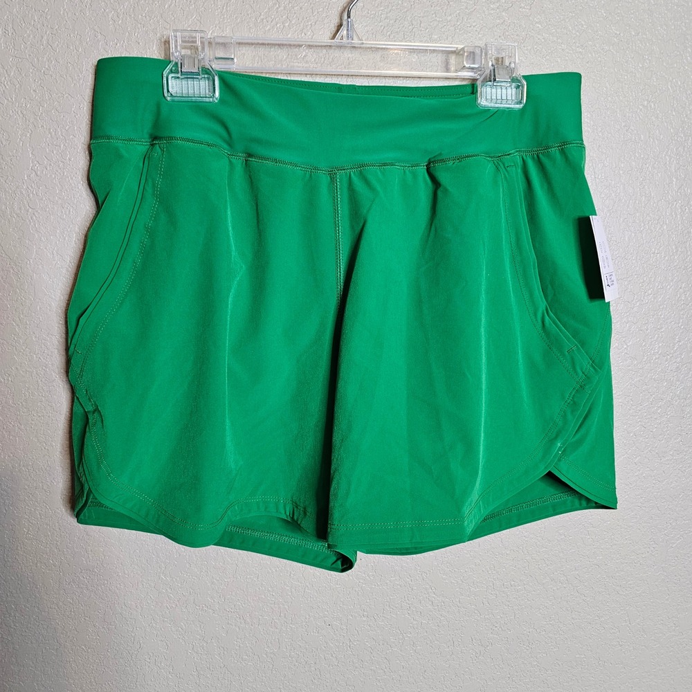 NWT Lands End Sunshade UPF50 Womens Kelly Green Active Board Shorts Pockets 12